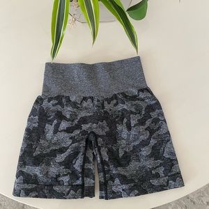 NVGTN Black Camo Seamless Shorts
